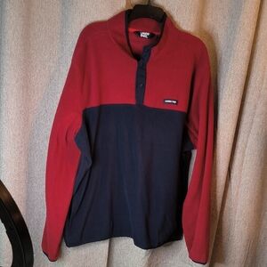 Lands' End Burgundy and Navy Long Sleeve